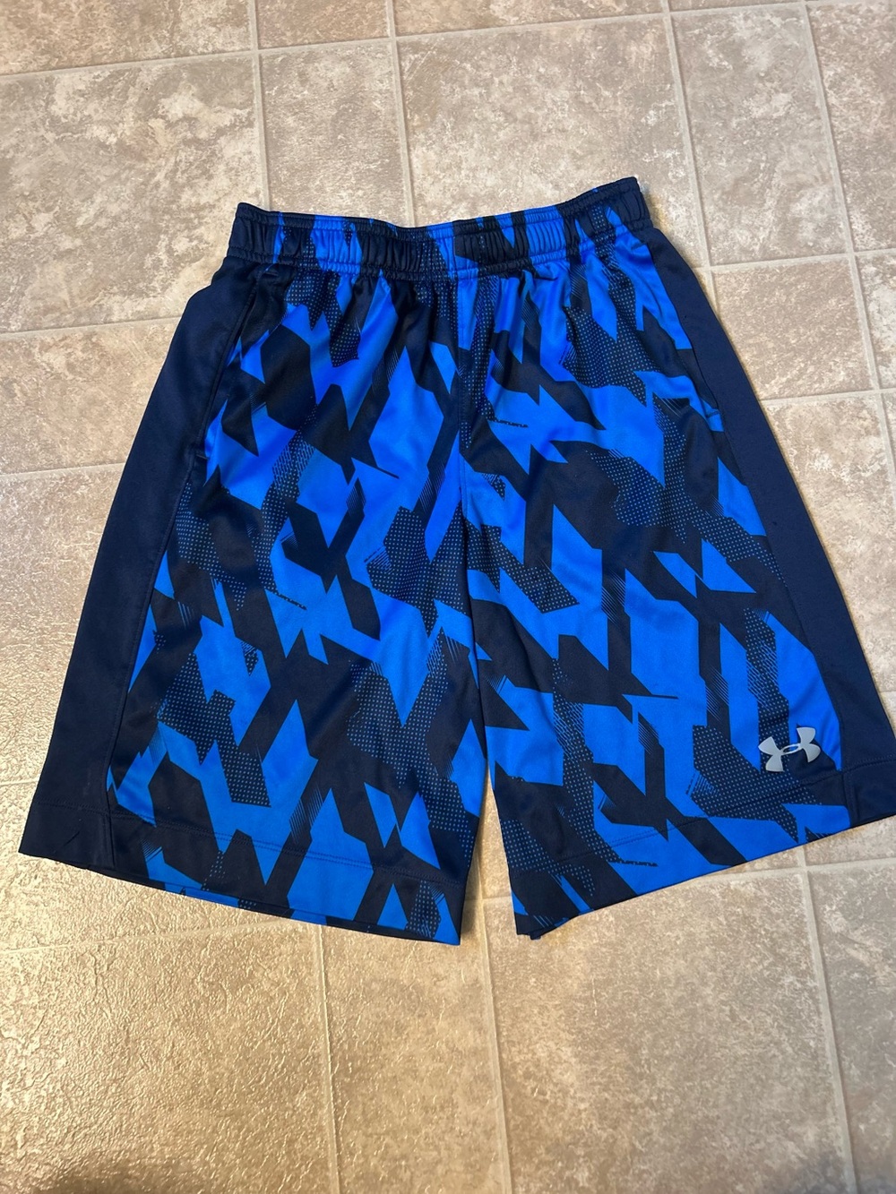Boy’s Under Armour Blue Graphic Athletic Shorts